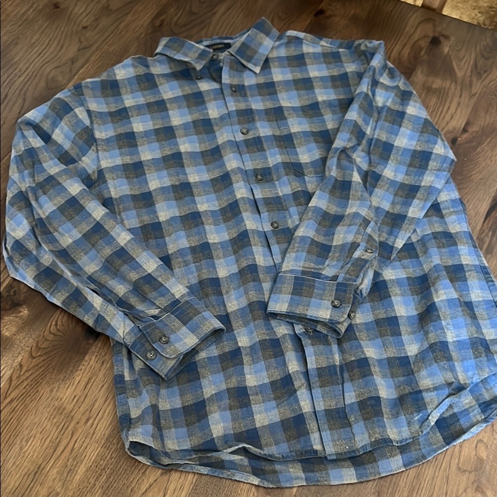Pendleton Menโs Blue/Grey Landry Button Up Large